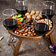 Wine table 'Company', diameter 35cm. Trays. SOFIWOOD. Online shopping on My Livemaster.  Фото №2