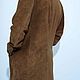 Заказать Men's outerwear: Men's suede trench coat brown. Modistka Ket - Lollypie. Ярмарка Мастеров. . Mens outerwear Фото №3