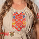 Dress with embroidery 'Bereginya' MIDI with a secret for feeding. Dresses. Slavyanskie uzory. Online shopping on My Livemaster.  Фото №2