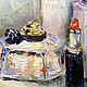 Perfume still life oil Painting 35h40 cm. Pictures. Viktorianka. Online shopping on My Livemaster.  Фото №2