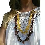Работы для детей, handmade. Livemaster - original item Amber beads natural amber beads long for a woman. Handmade.