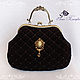 Vintage velvet Queen Brown handbag. Classic Bag. Шерстяночка Елена Коноплёва. Online shopping on My Livemaster.  Фото №2