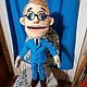 Order Nerd. Ventriloquist Doll glove muppet with Canes. teatr.tati. Livemaster. . Puppet show Фото №3