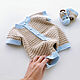 Knitted jumpsuit for a boy and booties, a gift for discharge, 0-3 months. Gift for newborn. babyshop. Online shopping on My Livemaster.  Фото №2