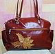 Order Leather bag with applique Leaves. Innela- авторские кожаные сумки на заказ.. Livemaster. . Classic Bag Фото №3