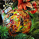 Order Ball with stained glass painting. clubakm (clubakm). Livemaster. . Christmas decorations Фото №3