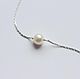 Minimalist decoration. necklace on the neck. Laconic decoration. Chain with pearls. Silver
