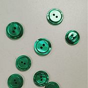 Материалы для творчества handmade. Livemaster - original item Fabric: Emerald buttons, two diameters. Handmade.
