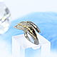 Calla ring in 925 sterling silver with black rhodium and gold plated IV0023. Rings. Sunny Silver. My Livemaster. Фото №4