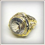 Кольцо с гелиодором- серебро