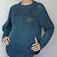 pullover silk-merino 'bay of biscay'. Pullover Sweaters. Alenushkina Tatiana. Online shopping on My Livemaster.  Фото №2