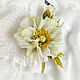 Brooch made of silk poppy ' Lemon'. flower brooch. Brooches. natalya-4 (natalya-4). My Livemaster. Фото №6