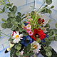 Extravagancia de campo, un ramo en una Copa. Bouquets. Уютное теплосердечие. My Livemaster. Фото №6