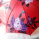Order Umbrella cane with painted Lilac burgundy. UmbrellaFineArt. Livemaster. . Umbrellas Фото №3