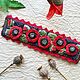 Handmade textile bracelet 'Scarlet poppies', Textile bracelet, Moscow,  Фото №1