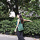 Shopper bag green with painting. Classic Bag. AM.Masterskaya (am-masterskaya). Online shopping on My Livemaster.  Фото №2