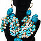 Jewelry set Necklace with pearl and turquoise 'AiPerry', Necklace, Simferopol,  Фото №1