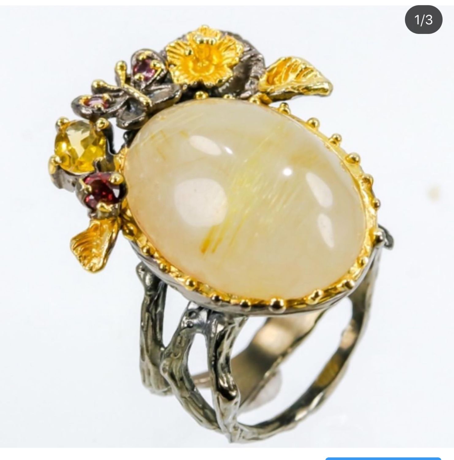 Author's ring with Rutile quartz, Rings, Moscow,  Фото №1