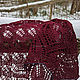 Order Dark maroon pure wool shawl. IRINA GRUDKINA Handmade Knitwear. Livemaster. . Shawls Фото №3