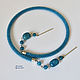 Order An open necklace made of natural apatite and Czech beads is blue. gershman. Livemaster. . Necklace Фото №3