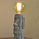 Moai lamp-statuette made of concrete, Table lamps, Azov,  Фото №1