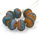 Set of 8 matte beads 13 (14) mm, handmade lampwork. Beads1. GlassNatalyaDarlin. Online shopping on My Livemaster.  Фото №2