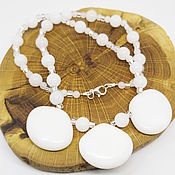 Украшения handmade. Livemaster - original item 45 cm Necklace beads White Night (quartz, beads). Handmade.