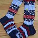 Order Knitted knee socks ' Christmas'. Handmade. DominikaSamara. Livemaster. . Knee Фото №3