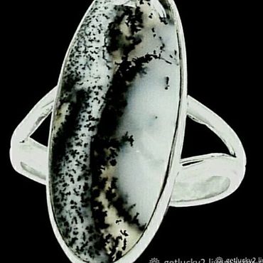 Канцелярские товары ручной работы. Ярмарка Мастеров - ручная работа 19,0 Кольцо с моховым агатом в серебре 925 СНЕЖНЫЕ УЗОРЫ.. Handmade.