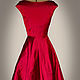 Red dress-vintage silk taffeta 'Sophie'. Dresses. Lana Kmekich (lanakmekich). My Livemaster. Фото №6