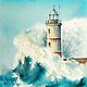Lighthouse seascape painting with sea and storm. The picture LIGHTHOUSE. Pictures. Olga Ermakova art. Online shopping on My Livemaster.  Фото №2