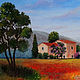 "Tuscany. Poppies" oil Painting. Pictures. Kind paintings by Irina Belozerova. My Livemaster. Фото №4