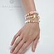 'Pink Buddha ' Triple bead bracelet. Bead bracelet. Mala by Jemma. My Livemaster. Фото №6