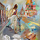 Moscow.A - painting on canvas, Pictures, Moscow,  Фото №1