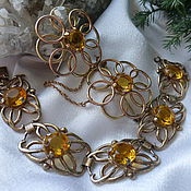 Винтаж: Винтажный комплект ожерелье браслет,винтаж 80-х,США