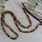 Работы для детей, handmade. Livemaster - original item Beads made of wood - holders for glasses. Handmade.