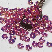 Материалы для творчества handmade. Livemaster - original item Sequins flowers 8 mm Purple 2 g. Handmade.