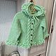 Order Light green knitted cardigan with a hood for a girl 2-3 years old as a gift. Knit for you (Irina). Livemaster. . Childrens cardigan Фото №3