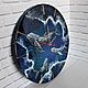 Wall clock made of epoxy resin Blue whales in the ocean. Watch. Happiness Gift Shop (kudreshova). My Livemaster. Фото №5