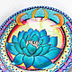 Decorative plate 'Night Lotus' hand painted d 25 cm. Plates. Art by Tanya Shest. My Livemaster. Фото №4