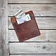 Easy Ginger leather wallet cardholder. Business card holders. Mox workshop. My Livemaster. Фото №4