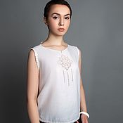 Одежда handmade. Livemaster - original item Blouse with Russian embroidery # №3. 100% cotton p 40-42 and 46-48. Handmade.