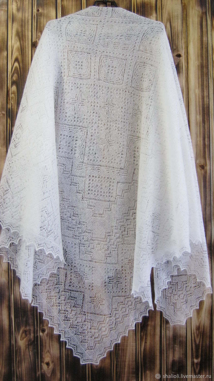 Ажурный платок в интернет-магазине Ярмарка Мастеров по цене 4250 ...