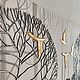 Картина интерьерная, абстракция, одуванчики, деревья, птицы, золото. Картины. Юлия (youart_workshop). Ярмарка Мастеров.  Фото №4