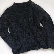 Одежда handmade. Livemaster - original item Fashionable calmer sweater, dark denim color, with a light melange.. Handmade.
