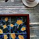Order Tray with tiles Hand painted. Gracilis (Workshop Elena Sugar). Livemaster. . Trays Фото №3
