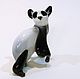decorative figurine made of colored glass Panda, Sanmao, Gifts for February 14, Moscow,  Фото №1