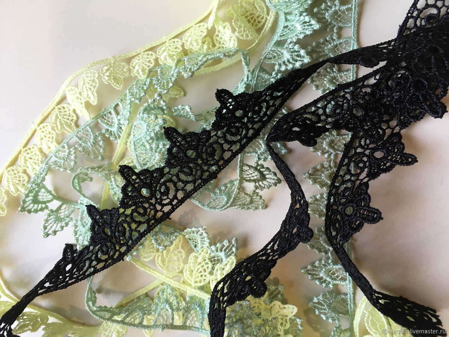 Кружево хлопок чёрное в интернет-магазине на Ярмарке Мастеров | Кружево ...