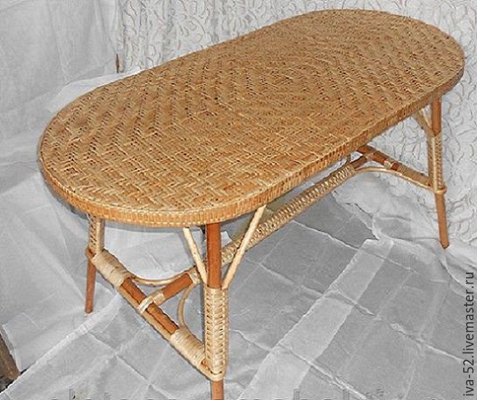 Столик лоза. Плетеный столик. Плетеные столы из лозы. Стол овальный плетеный. Овальный стол из ротанга.