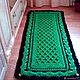  Cape-the plaid on the chair in relief knitted cord. Bedspreads. knitted handmade rugs (kovrik-makrame). My Livemaster. Фото №4